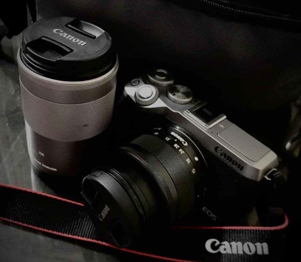 Canon M6MkII camera and lenses.